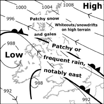 Synoptic chart for 25 Jan