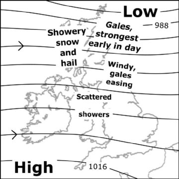 Synoptic chart for 11 Mar